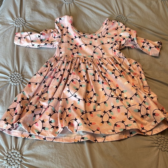 Pink Christmas lights twirl dress - Picture 2 of 3